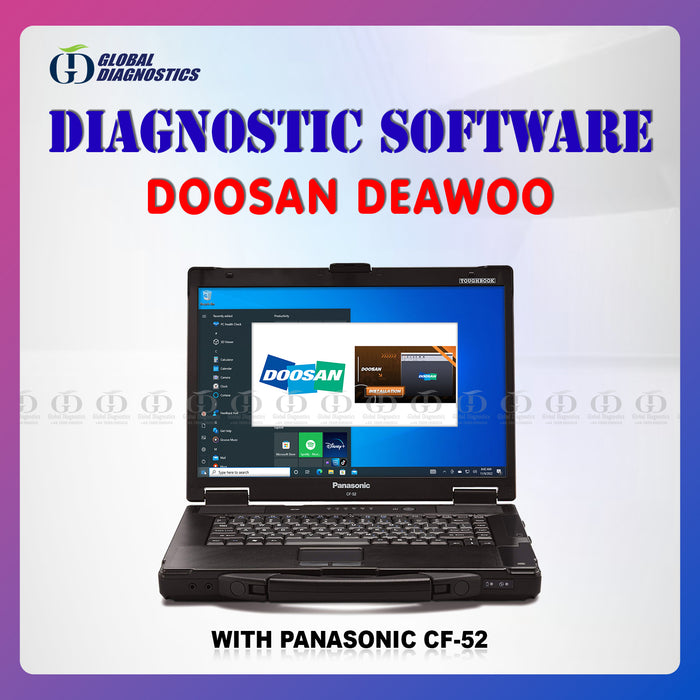 Doosan Daewoo Diagnostics Software with Laptop
