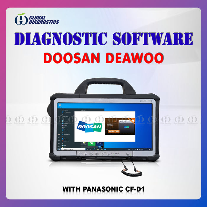 Doosan Daewoo Diagnostics Software with Laptop
