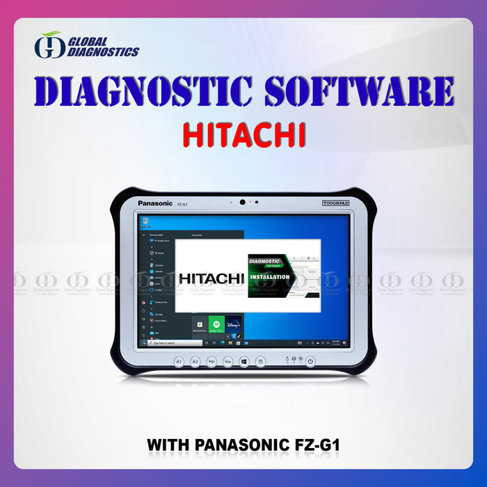 Hitachi Excavator Diagnostics Software with Laptop