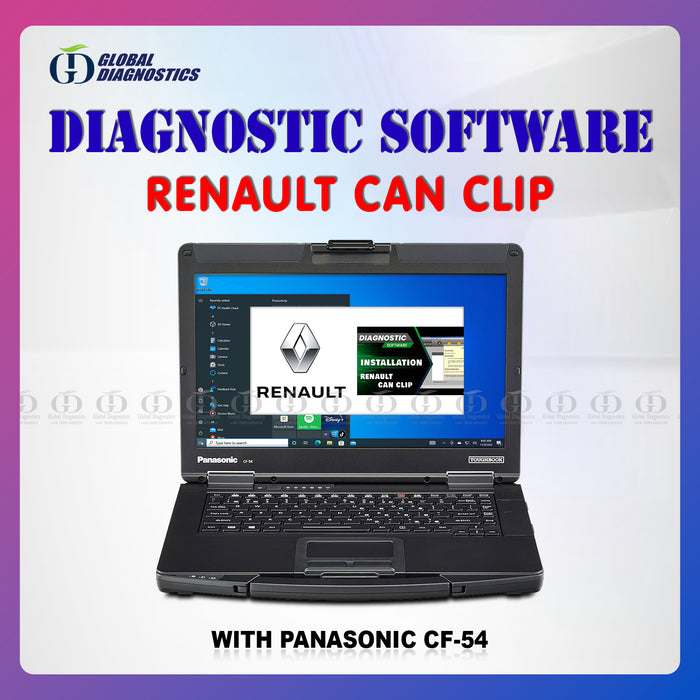 RENAULT CAN CLIP Diagnostics Software with Laptop