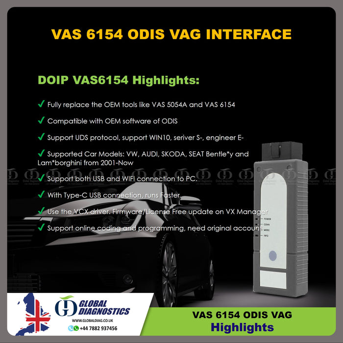 VAS 6154 ODIS DOIP VAG Interface Full System with Flight Case