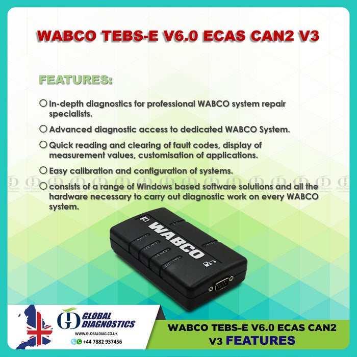 WABCO TEBS-E V6.0 ECAS CAN2 V3 Diagnostic Tools with Software