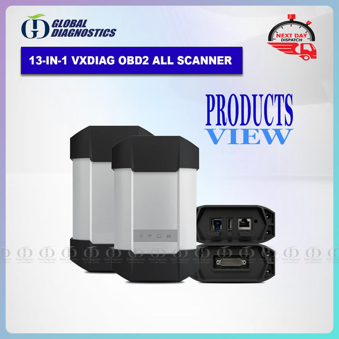 13-IN-1 VXDIAG OBD2 Diagnostic All Scanner Full System with Flight Case