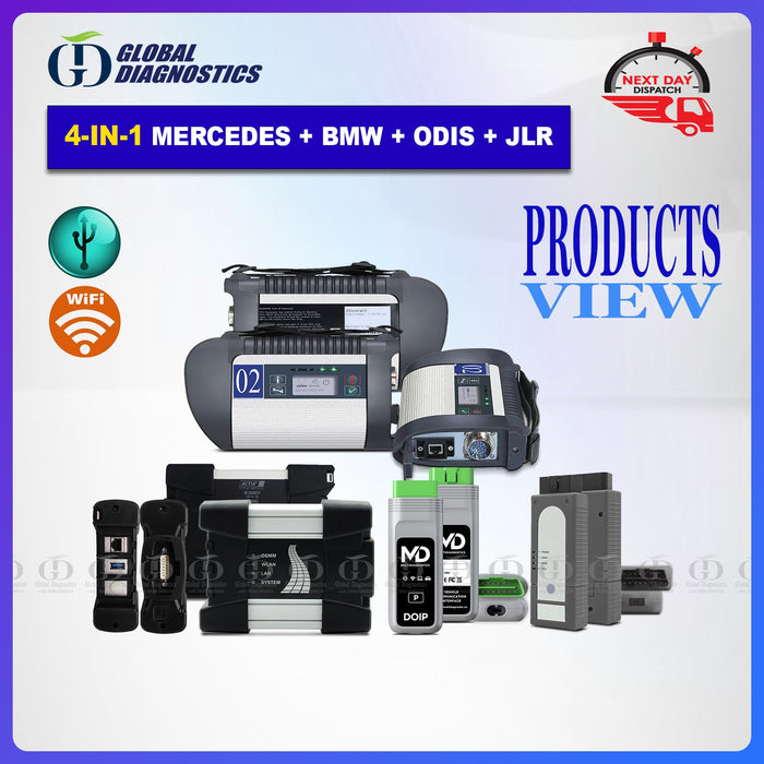 4-IN-1 MERCEDES+BMW+ODIS+JLR Diagnostic Tools Full System