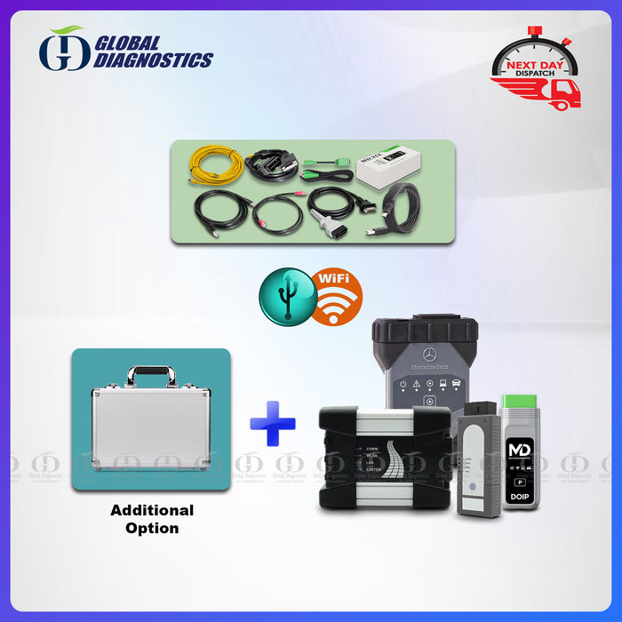 4-IN-1 MERCEDES C6 STAR XENTRY + BMW ICOM + ODIS VAG + JLR SDD Diagnostic Tools Full System with Flight Case