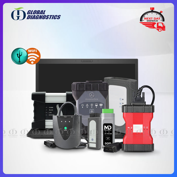 7-IN-1 MERCEDES C6 STAR XENTRY + BMW + ODIS + JLR + HONDA + TOYOTA + FORD Diagnostic Tools Full System
