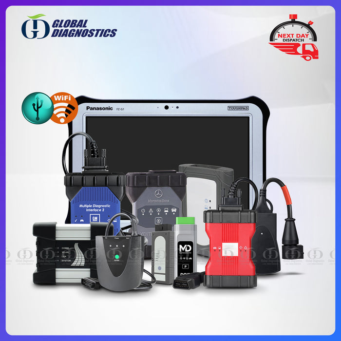 9-IN-1 MERCEDES C6 STAR XENTRY + BMW + ODIS + JLR + HONDA + TOYOTA + FORD + GM + PEUGEOT Diagnostic Tools Full System