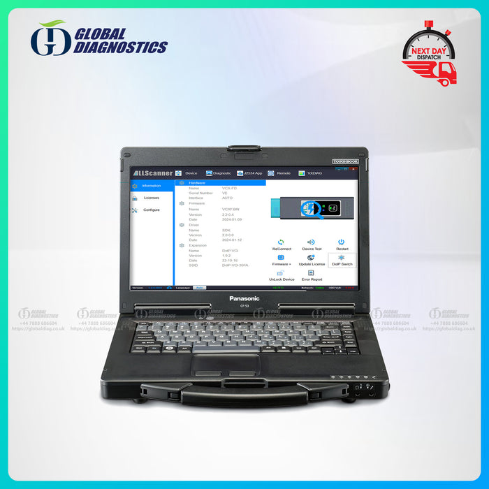 DEALER DIAGNOSTICS FITS VCM3 FD VCM2 FORD PROGRAMMING IDS FDRS LAPTOP WITH SOFTWARE